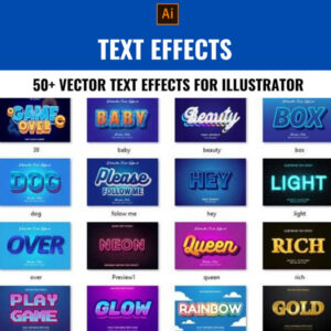 50+ Text Effects for Illustrator
